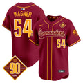 Men's Washington Commanders 90th Anniversary Patch Vapor Premier Limited Jersey - All Stitched - Burgundy, Bobby Wagner