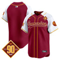 Men's Washington Commanders 90th Anniversary Patch Vapor Premier Limited Jersey - All Stitched - Burgundy Alternate, Team