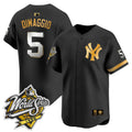 Men's Yankees 1999 Throwback Joe DiMaggio Patch Vapor Premier Limited Jersey - All Stitched - Black Gold, Joe DiMaggio