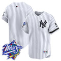 Men's Yankees 1999 Throwback Joe DiMaggio Patch Vapor Premier Limited Jersey - All Stitched - Pinstripe, Team