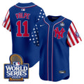 Men's Yankees American Style 2024 World Series Vapor Premier Limited Jersey V2 - All Stitched - Royal, Anthony Volpe