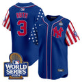 Men's Yankees American Style 2024 World Series Vapor Premier Limited Jersey V2 - All Stitched - Royal, Babe Ruth