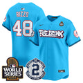 Men's Yankees The Bronx 2024 World Series Vapor Premier Limited Jersey V2 - All Stitched - Light Blue, Anthony Rizzo
