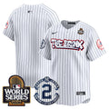 Men's Yankees The Bronx 2024 World Series Vapor Premier Limited Jersey V2 - All Stitched - Pinstripe, Team