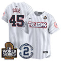 Men's Yankees The Bronx 2024 World Series Vapor Premier Limited Jersey V2 - All Stitched - Pinstripe, Gerrit Cole