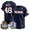 Men's Yankees The Bronx 2024 World Series Vapor Premier Limited Jersey V2 - All Stitched - Navy, Anthony Rizzo