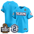 Men's Yankees The Bronx 2024 World Series Vapor Premier Limited Jersey V2 - All Stitched - Light Blue, Team