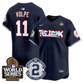 Men's Yankees The Bronx 2024 World Series Vapor Premier Limited Jersey V2 - All Stitched - Navy, Anthony Volpe