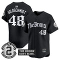 Men's Yankees 'The Bronx - Gothic Ink Drop Edition' Vapor Premier Limited Jersey - All Stitched - Black, Paul Goldschmidt