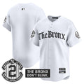 Men's Yankees 'The Bronx - Gothic Ink Drop Edition' Vapor Premier Limited Jersey - All Stitched - White, Team