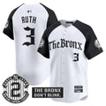 Men's Yankees 'The Bronx - Gothic Ink Drop Edition' Vapor Premier Limited Jersey - All Stitched - Alternate, Babe Ruth