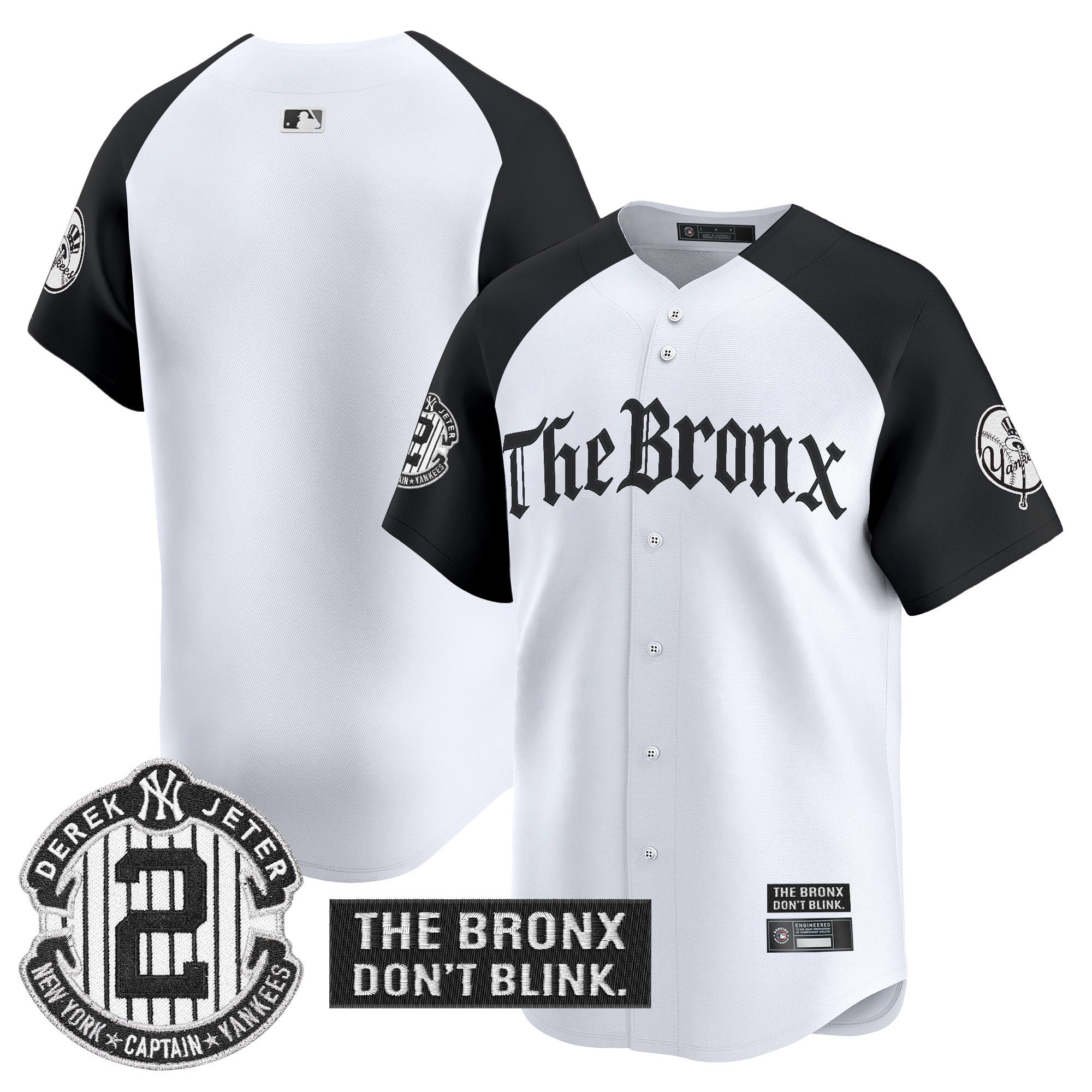 Men's Yankees 'The Bronx - Gothic Ink Drop Edition' Vapor Premier Limited Jersey - All Stitched - Alternate, Team