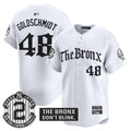 Men's Yankees 'The Bronx - Gothic Ink Drop Edition' Vapor Premier Limited Jersey - All Stitched - White, Paul Goldschmidt