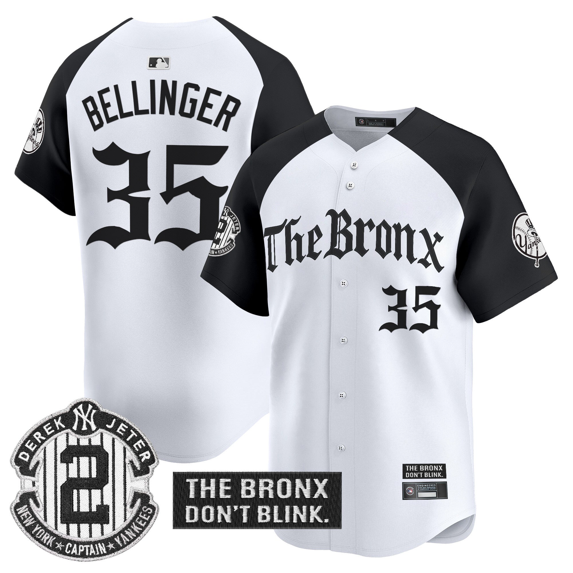 Men's Yankees 'The Bronx - Gothic Ink Drop Edition' Vapor Premier Limited Jersey - All Stitched - Alternate, Cody Bellinger