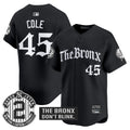 Men's Yankees 'The Bronx - Gothic Ink Drop Edition' Vapor Premier Limited Jersey - All Stitched - Black, Gerrit Cole