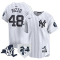 Men's Yankees Vapor Premier Limited Jersey - New York Patch - All Stitched - White, Anthony Rizzo