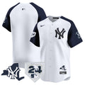 Men's Yankees Vapor Premier Limited Jersey - New York Patch - All Stitched - White Alternate, Team