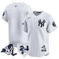 Men's Yankees Vapor Premier Limited Jersey - New York Patch - All Stitched - White, Team