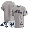 Men's Yankees Vapor Premier Limited Jersey - New York Patch - All Stitched - Gray, Team