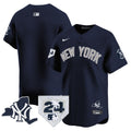 Men's Yankees Vapor Premier Limited Jersey - New York Patch - All Stitched - Alternate, Team