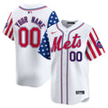 Mets 2024 Independence Day Vapor Premier Limited Custom Jersey - All Stitched - Men, White