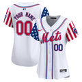 Mets 2024 Independence Day Vapor Premier Limited Custom Jersey - All Stitched - Women, White