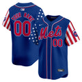 Mets 2024 Independence Day Vapor Premier Limited Custom Jersey - All Stitched - Men, Royal