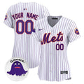 Mets Grimace Vapor Premier Limited Custom Jersey - All Stitched - Women, Pinstripe