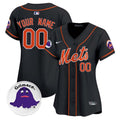 Mets Grimace Vapor Premier Limited Custom Jersey - All Stitched - Women, Black