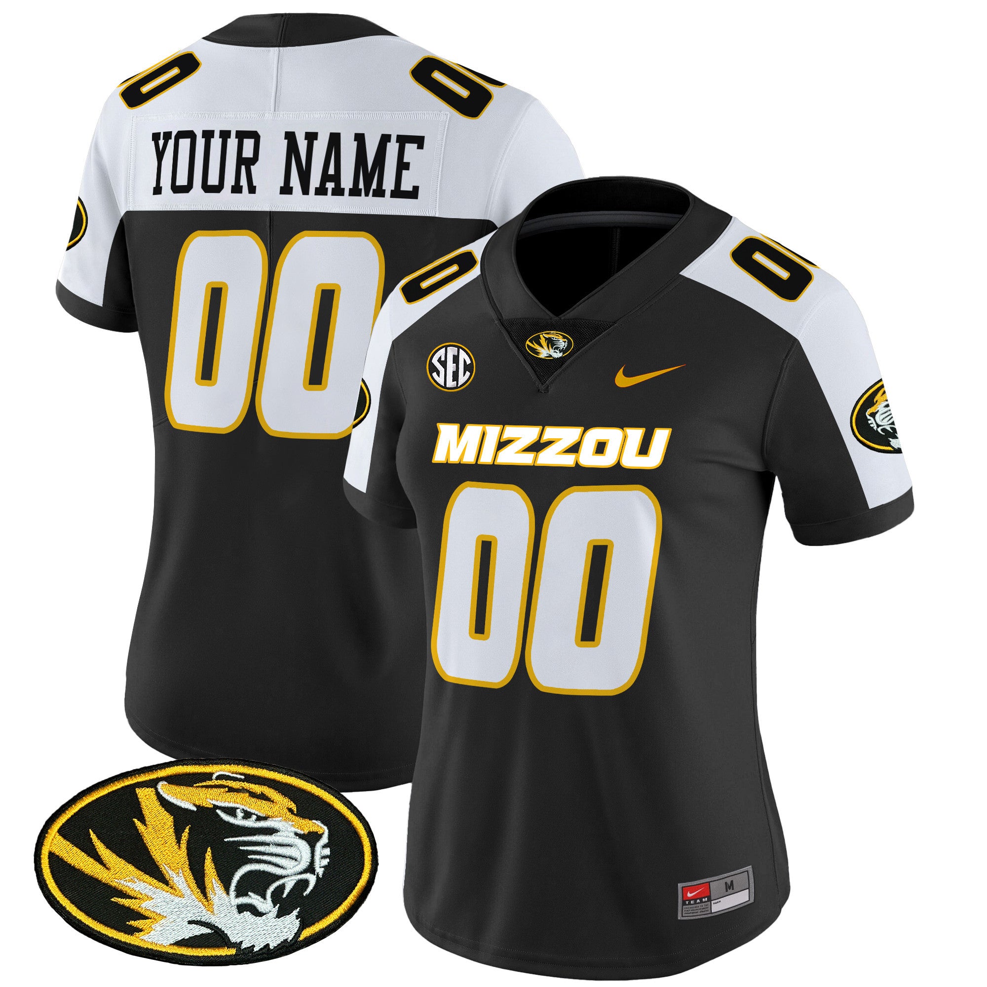 Missouri Tigers Vapor Limited Custom Jersey - All Stitched - Women, Black Alternate