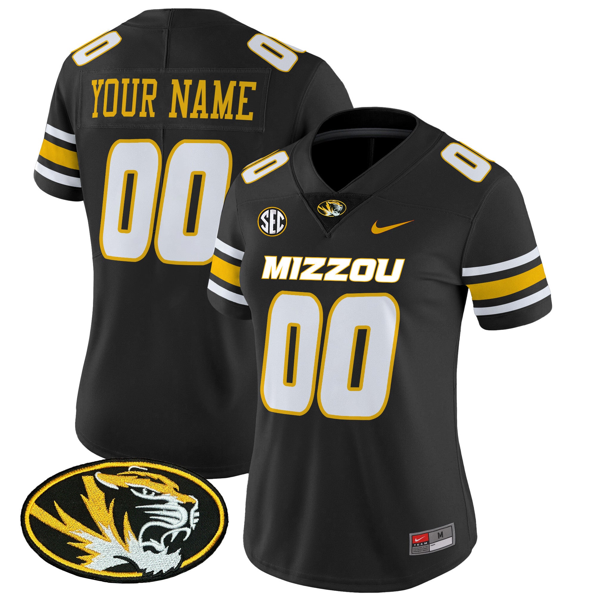 Missouri Tigers Vapor Limited Custom Jersey - All Stitched - Women, Black