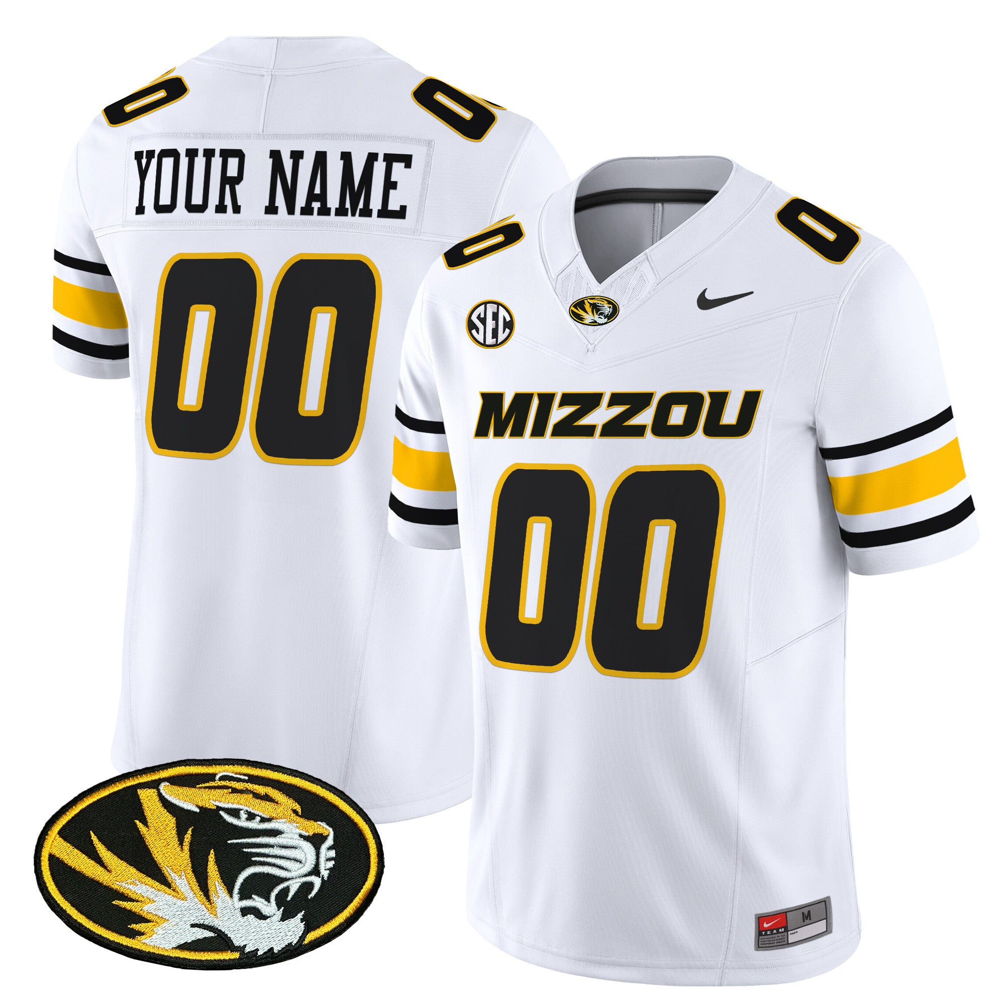 Missouri Tigers Vapor Limited Custom Jersey - All Stitched - Men, White