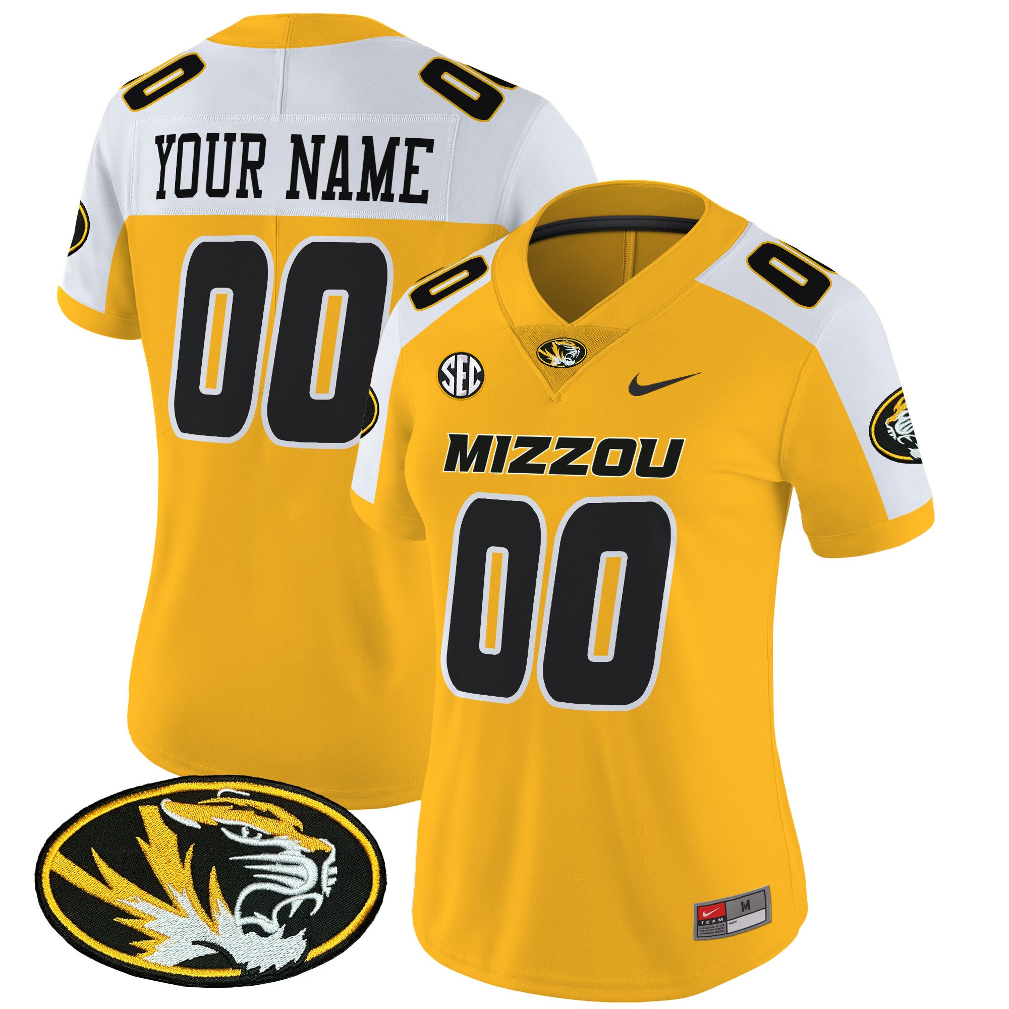 Missouri Tigers Vapor Limited Custom Jersey - All Stitched - Women, Gold Alternate