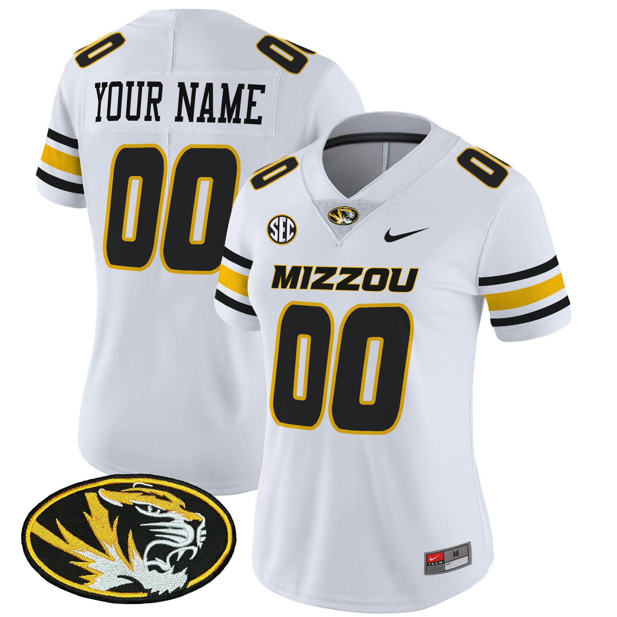 Missouri Tigers Vapor Limited Custom Jersey - All Stitched - Women, White
