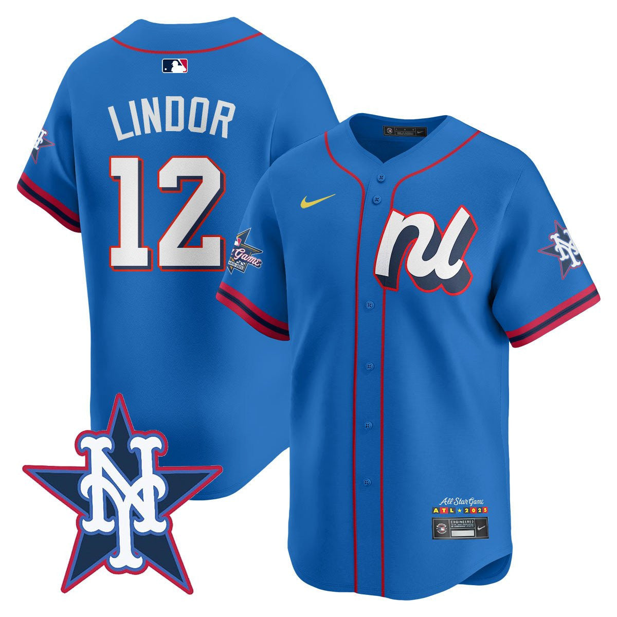 National League 2025 MLB All-Star Vapor Premier Limited Jersey - All Stitched - Men, Francisco Lindor