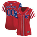 New York Yankees 2024 Independence Day Vapor Premier Limited Custom Jersey - All Stitched - Women, Red