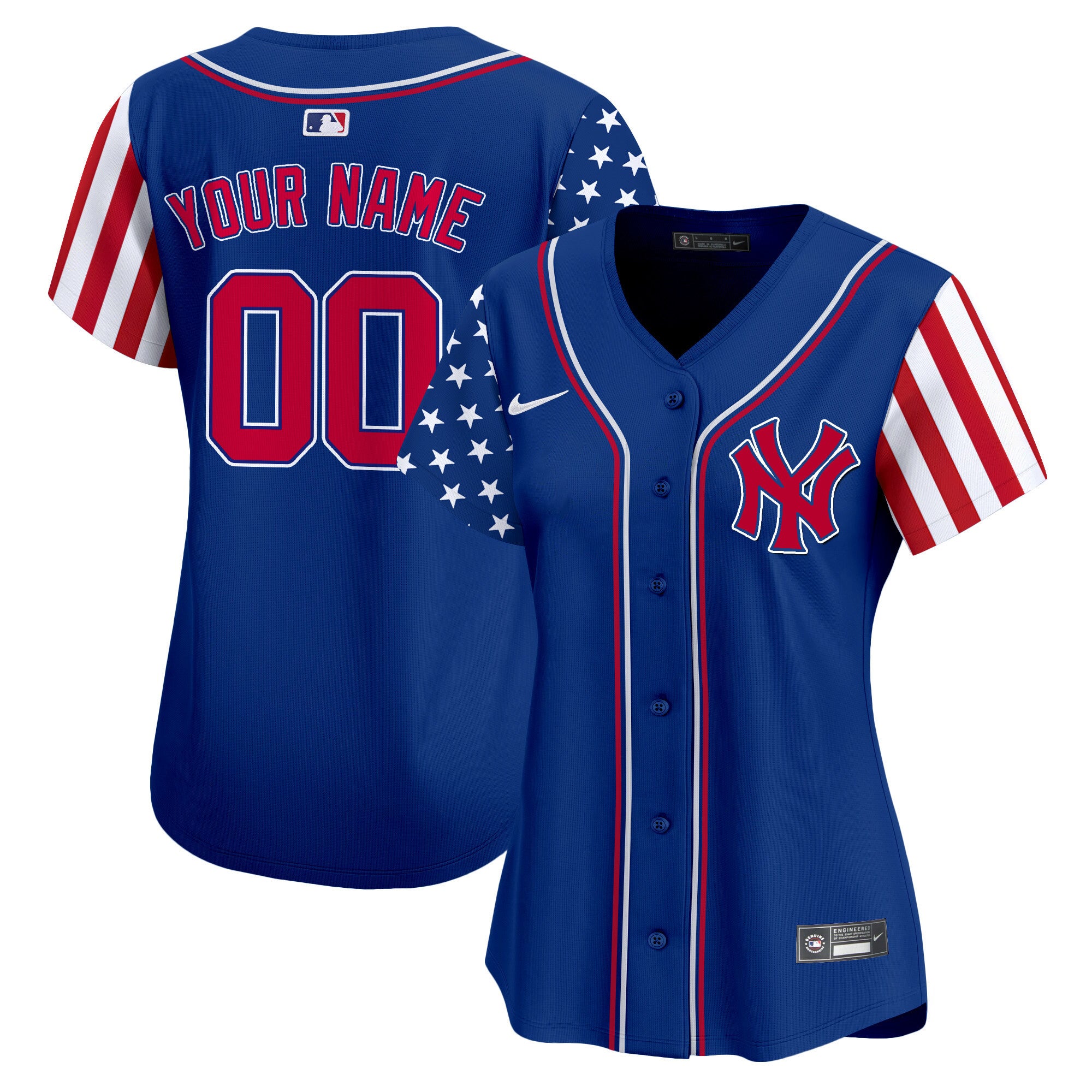 New York Yankees 2024 Independence Day Vapor Premier Limited Custom Jersey - All Stitched - Women, Royal