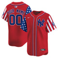 New York Yankees 2024 Independence Day Vapor Premier Limited Custom Jersey - All Stitched - Men, Red