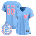 New York Yankees Bubblegum Pink Vapor Premier Limited Custom Jersey - All Stitched - Women, Light Blue