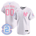 New York Yankees Bubblegum Pink Vapor Premier Limited Custom Jersey - All Stitched - Men, Pinstripe