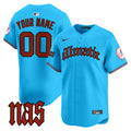 New York Yankees Nas Illmatic Vapor Premier Limited Custom Jersey - All Stitched - Men, Light Blue