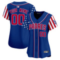 Padres 2024 Independence Day Vapor Premier Limited Custom Jersey - All Stitched - Women, Royal