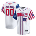 Padres 2024 Independence Day Vapor Premier Limited Custom Jersey - All Stitched - Men, White
