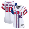 Padres 2024 Independence Day Vapor Premier Limited Custom Jersey - All Stitched - Women, White