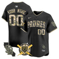 Padres Armed Forces Day Vapor Premier Limited Custom Jersey - All Stitched - Men, Black