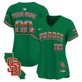 Padres Mexico California Patch Vapor Premier Limited Custom Jersey - All Stitched - Women, Green
