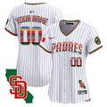 Padres Mexico California Patch Vapor Premier Limited Custom Jersey - All Stitched - Women, Pinstripe