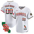 Padres Mexico California Patch Vapor Premier Limited Custom Jersey - All Stitched - Men, Pinstripe