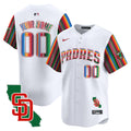 Padres Mexico California Patch Vapor Premier Limited Custom Jersey V6 - All Stitched