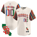 Padres Mexico California Patch Vapor Premier Limited Custom Jersey V6 - All Stitched - Men, Cream